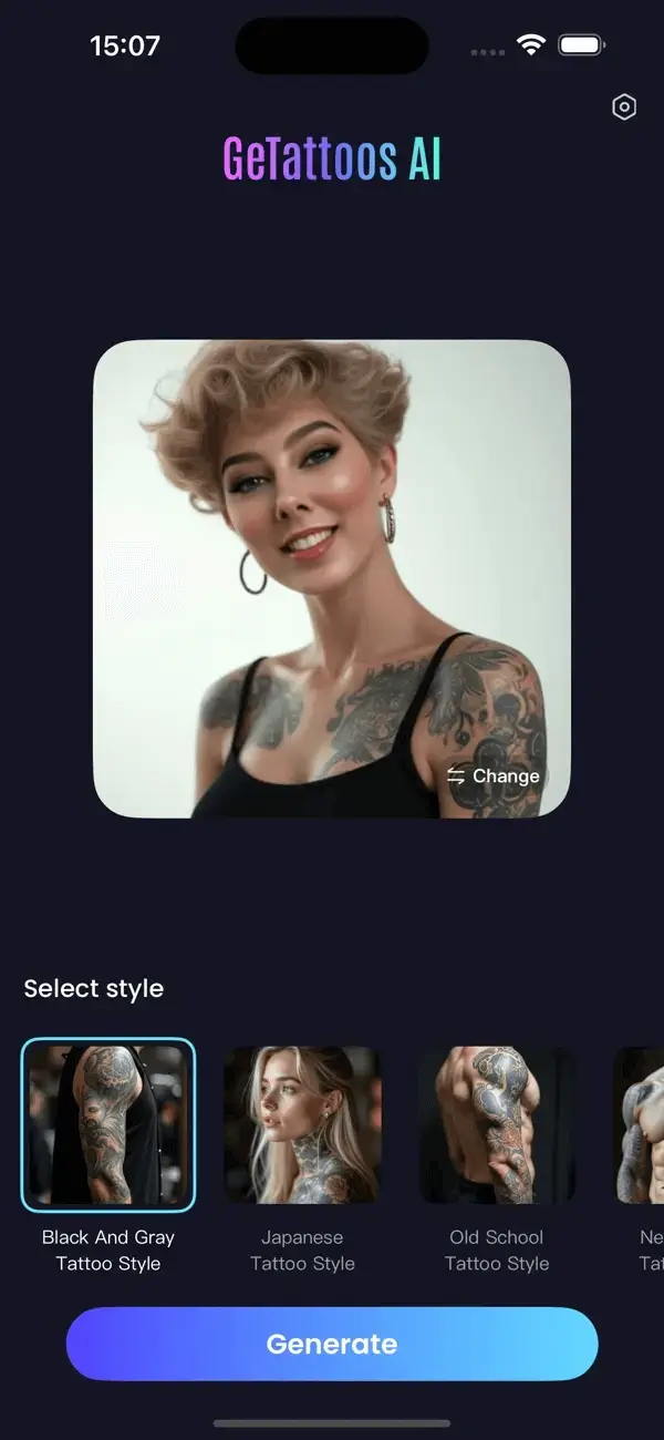 Tattoo AI App Preview 2
