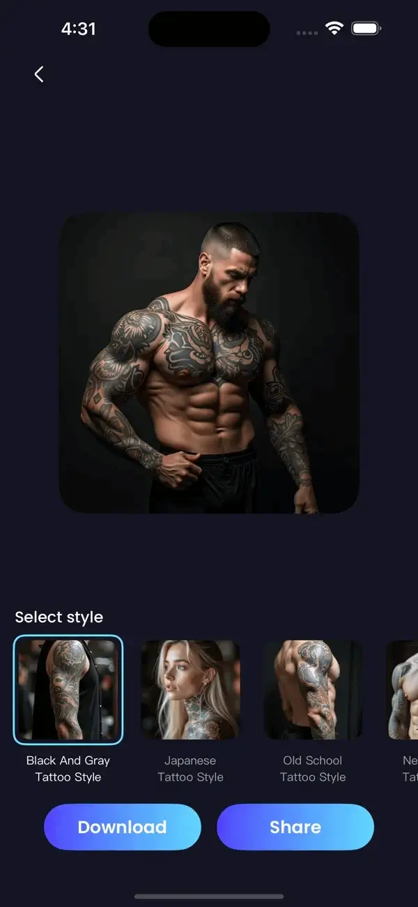 Tattoo AI App Preview 3